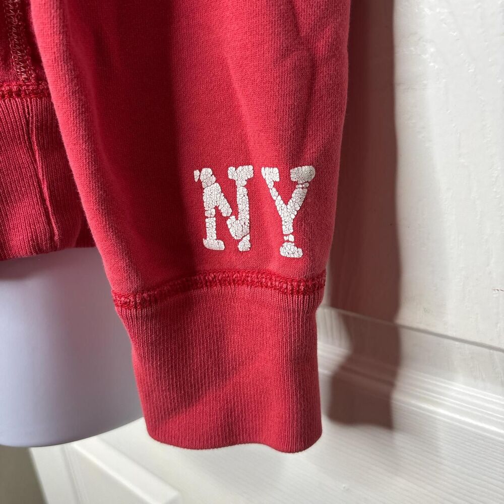 Medium American Eagle Red Hoodie Vintage NY Graphic Crest Sweatshirt Women’s AE - Picture 4 of 7
